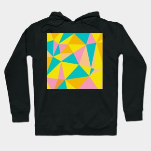 Modern Geometric Yellow, Pink and Blue Hoodie